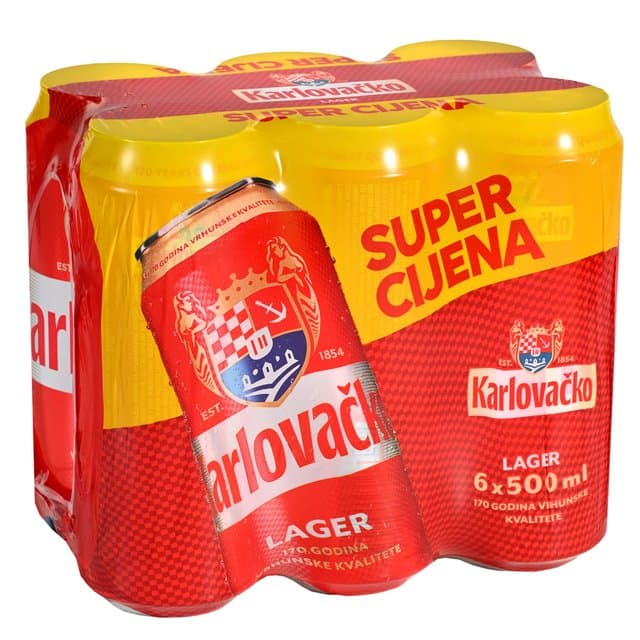 Pivo Karlovačko Svijetlo 6x0,5L Limenka