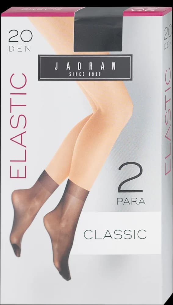 Elastic 20 ž.sokne UNI/ crna 34, 2 p.