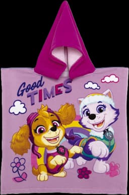 Dječji pončo za plažu Paw Patrol rozi
