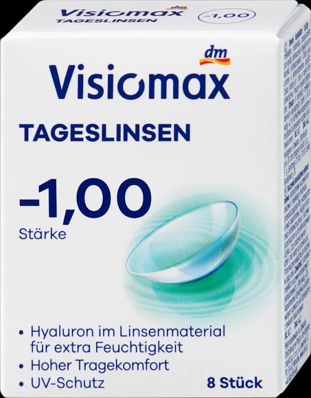VISIOMAX dnevne leće -1,00 8 kom.