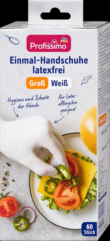 Profissimo rukavice jednokr.b.lat.L,60/1