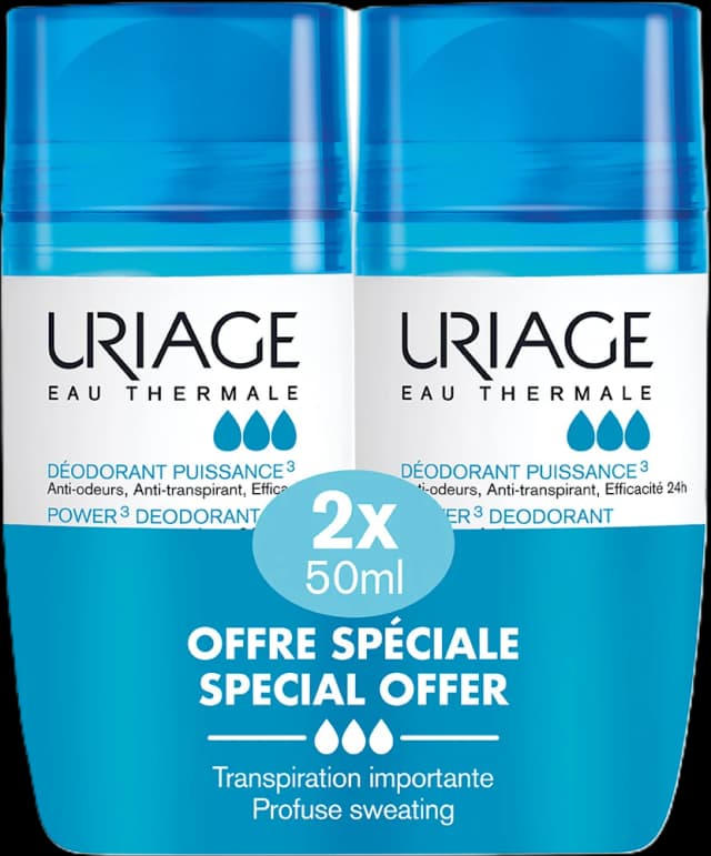Uriage 3-activ roll-on 50 ml 1+1 gratis