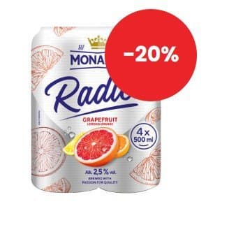 PIVO MONARCH RADLER GRAPEFRUIT 4X0,5 L