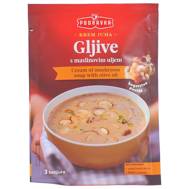 Juha krem gljive s maslinovim uljem