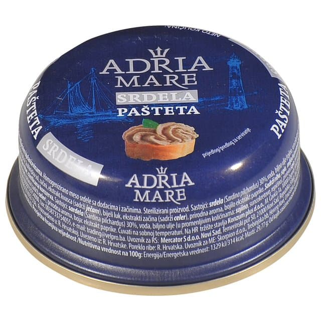 PAŠTETA SRDELA ADRIA MARE 95g