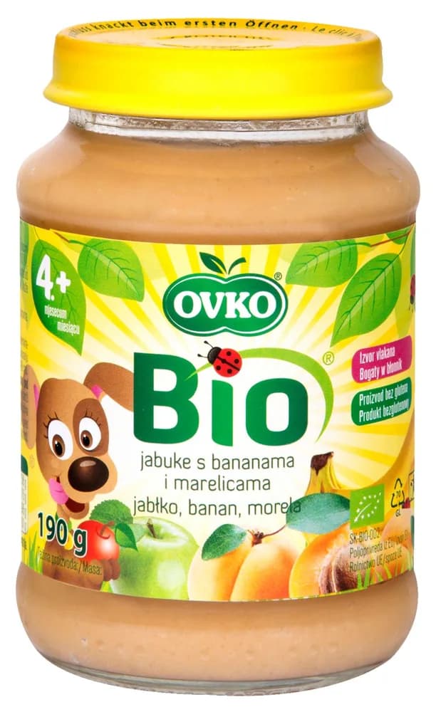 Ovko bio baby kašica Jab,ban,marel. 190g