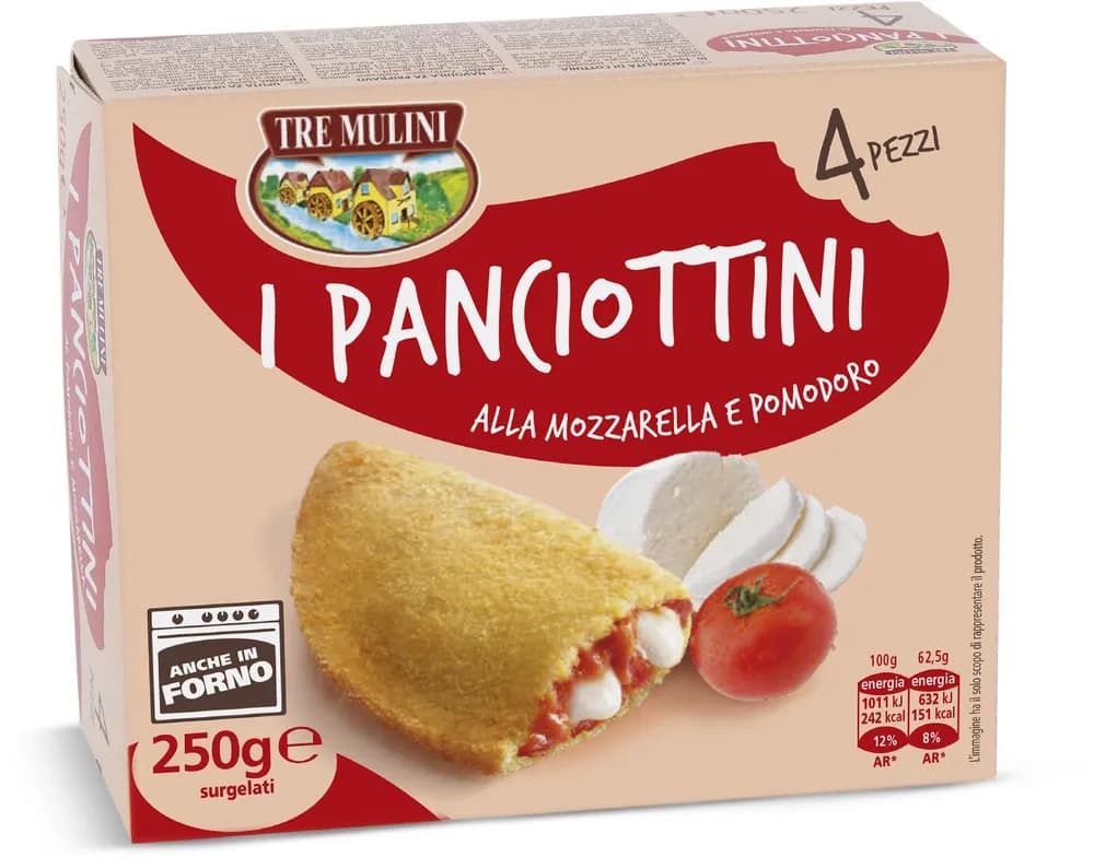Tre Mulini panirane palačinke mozzarella rajčica