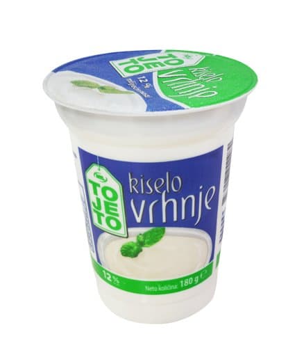 Kiselo vrhnje 12% m.m. 180 g