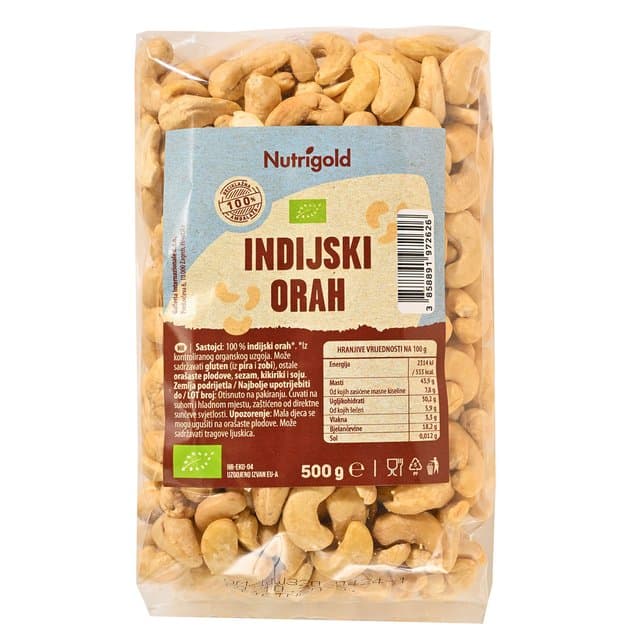 INDIJSKI ORAH BIO 500 g NUTRGOLD