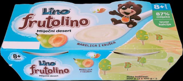 Frutolino Mliječni Desert Marelica i Kruška