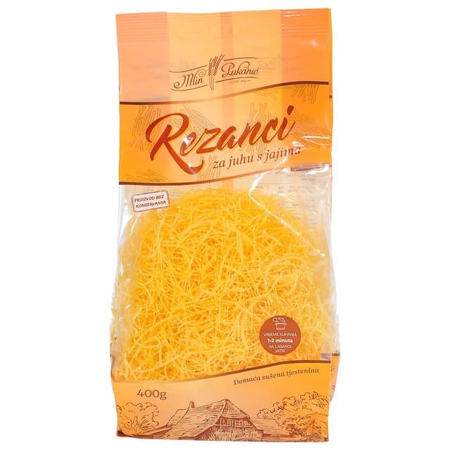REZANCI S JAJIMA ZA JUHU 400g MLIN PUKANIC
