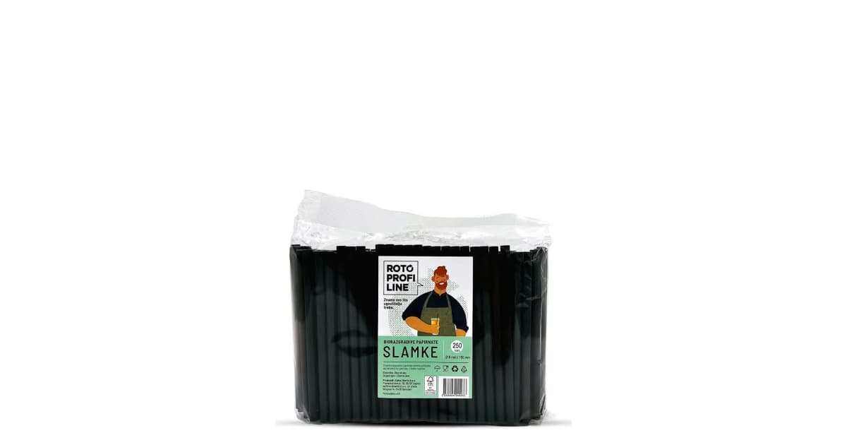SLAMKE PAPIRNATE CRNE PROFI LINE 8mm x 150mm 250/1 (20)