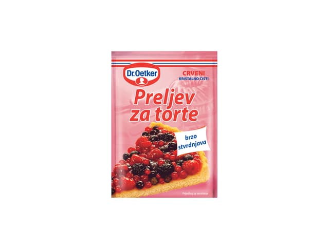 Preljev za torte crveni