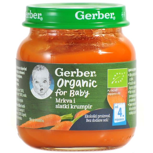 Gerber Organic kaš. mrkva/batat 5+ 125g