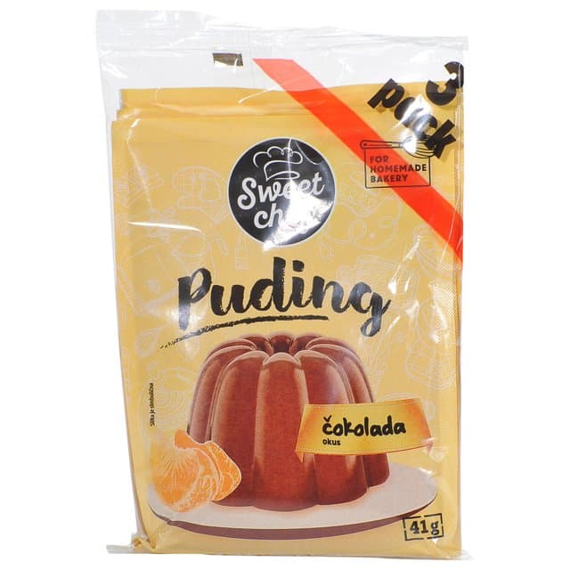 PUDING ČOKOLADA 123g 3X41g SWEET CHEF