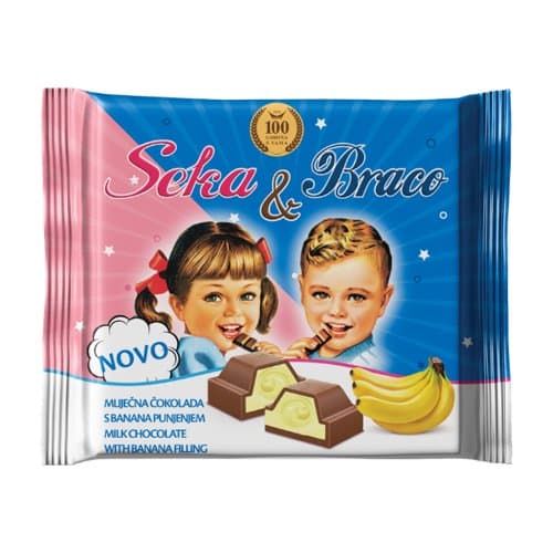 ČOKOLADA SEKA I BRACO BANANA 100 g