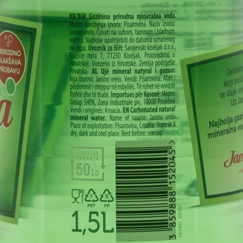Voda Jana Limeta Menta Zero