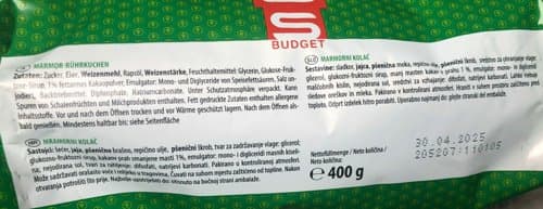MRAMORNI KOLAČ S BUDGET 400 g
