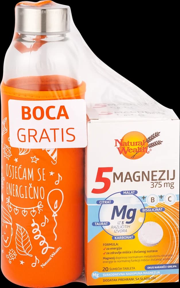 NW 5 Mg. 375 mg šum.tabl. 40 kom. + boca