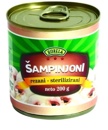 Zorela šampinjoni rezani
