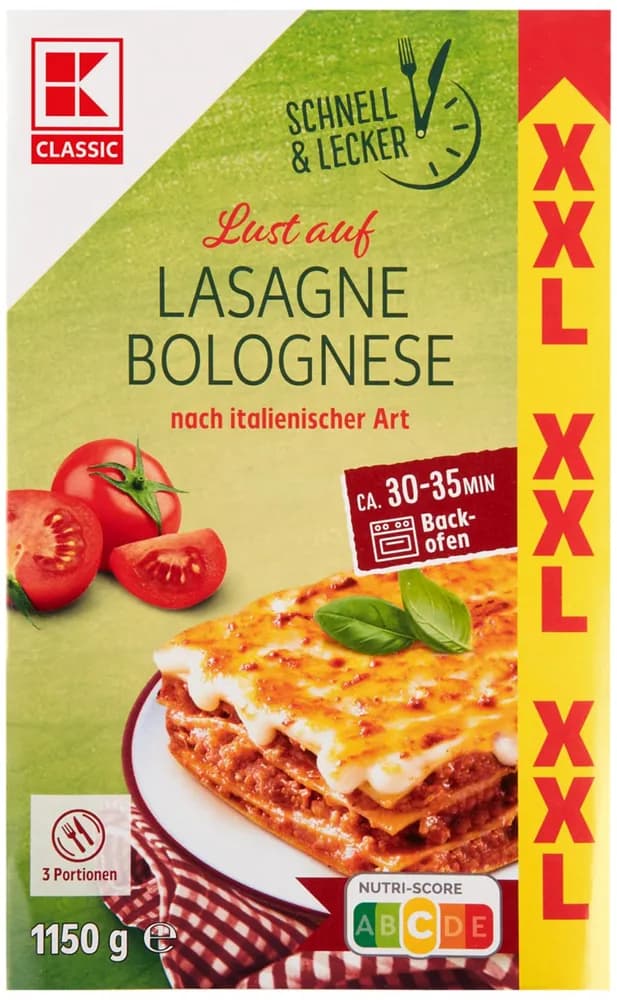 KLC.Lasagne Bolognese 1,15 kg XXL
