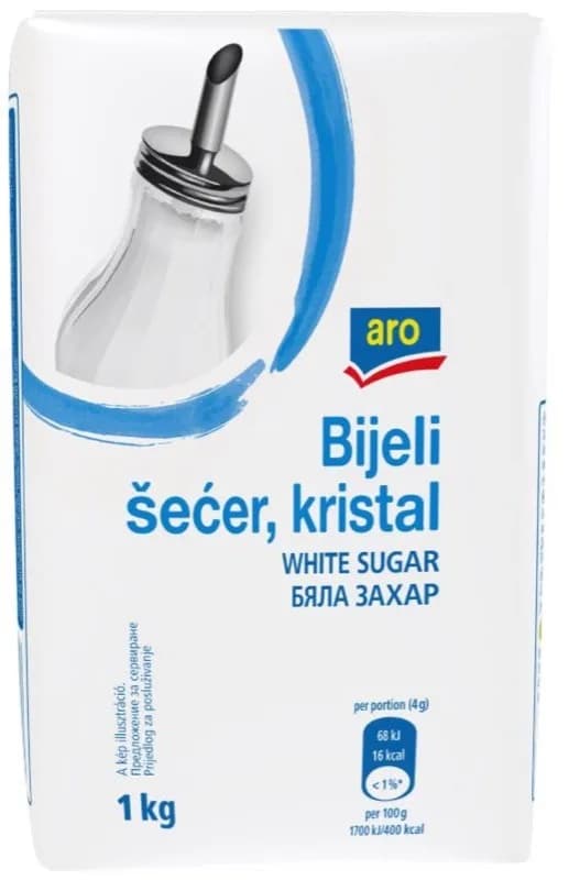 1KG ARO BIJELI KRISTAL ŠEĆER