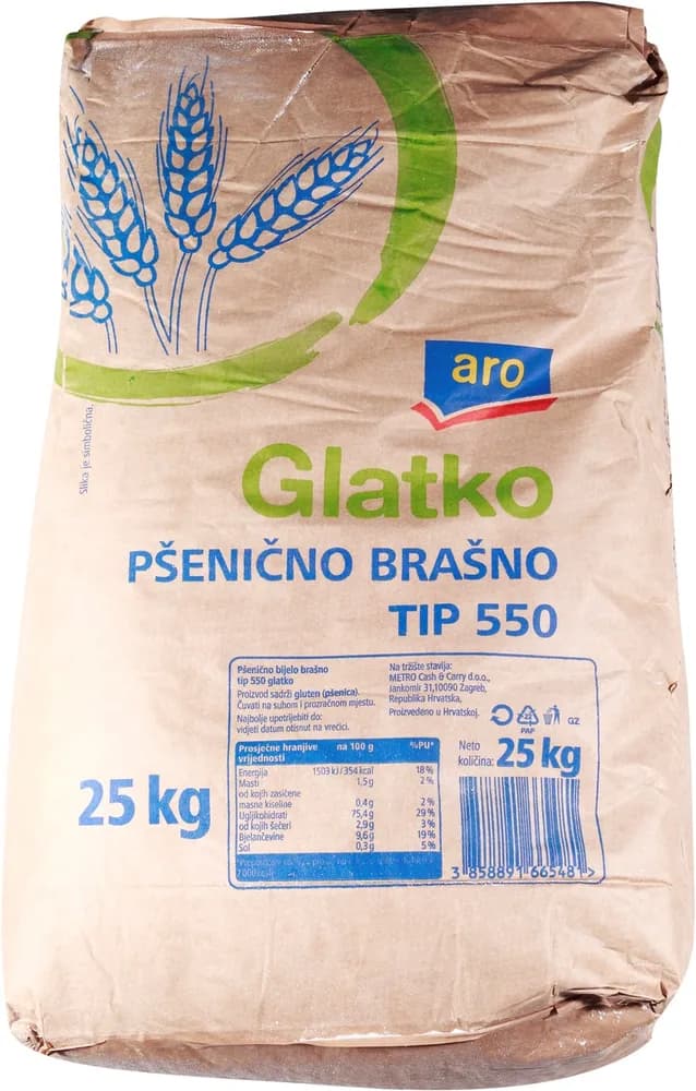 25KG ARO BRAŠNO PŠ.GLATK T-550