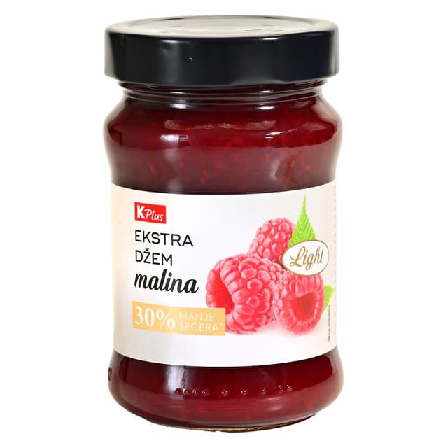 DŽEM K PLUS EXTRA MALINA MANJE Š 330g