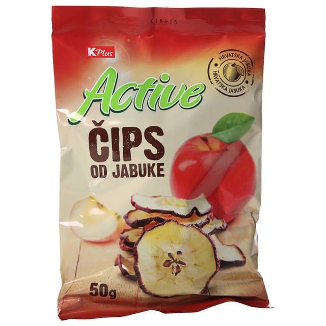 ČIPS JABUKA 50g K PLUS ACTIVE