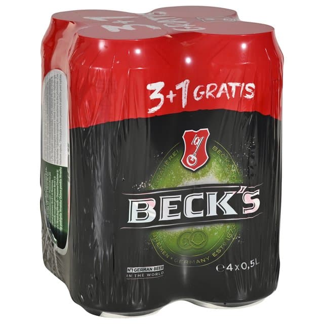 Pivo Beck's 4x0.5L Limenka 3+1 Gratis