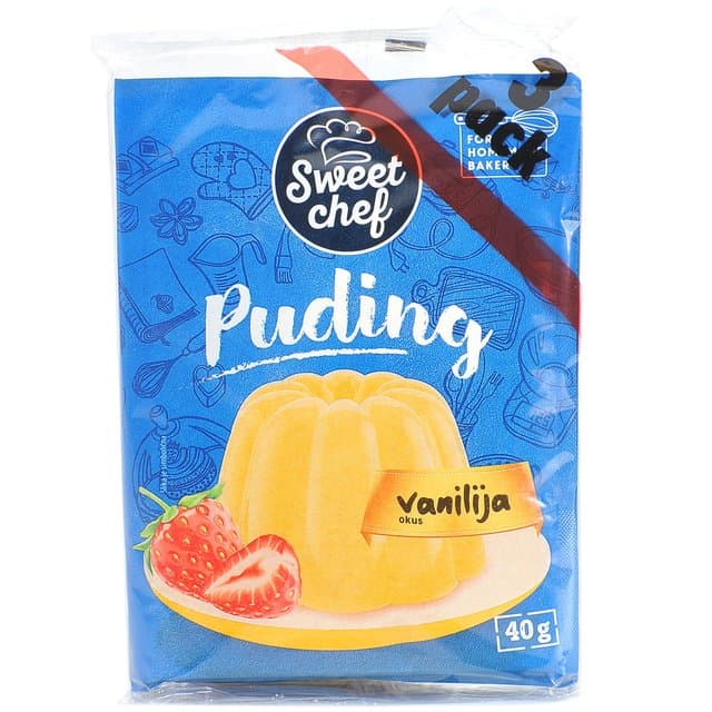PUDING VANILIJA 120g 3X40g SWEET CHEF