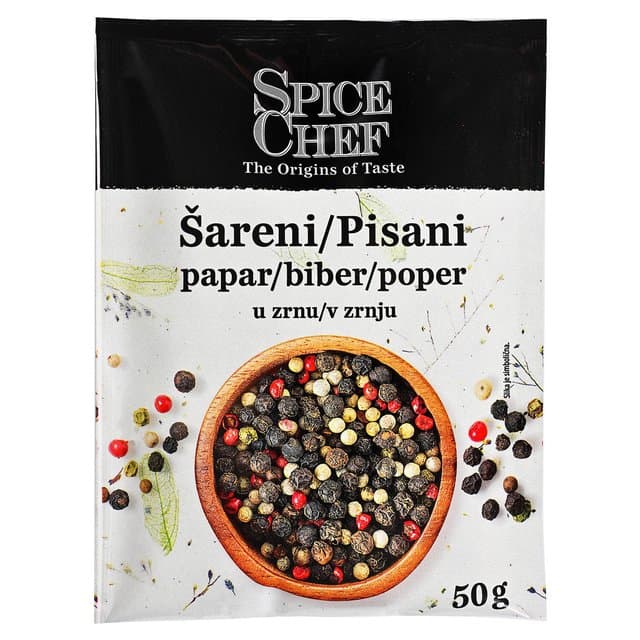 PAPAR ŠARENI ZRNO 50 g SPICE CHEF