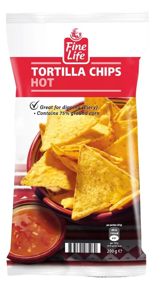 200G FL TORTILA CHIPS LJUTA