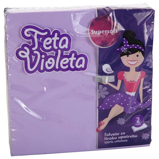 Salvete Violeta Lila 38x38