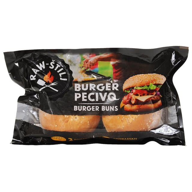BURGER PECIVO RAW ŠTILJ 2x80g