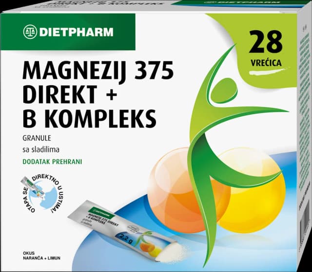 Dietpharm Mg 375 +b komp.gran. 28 kom