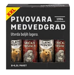 *PIVO MEDVEDGRAD 0.50L 8-PACK KOMPLET 4xZM + 4xCK