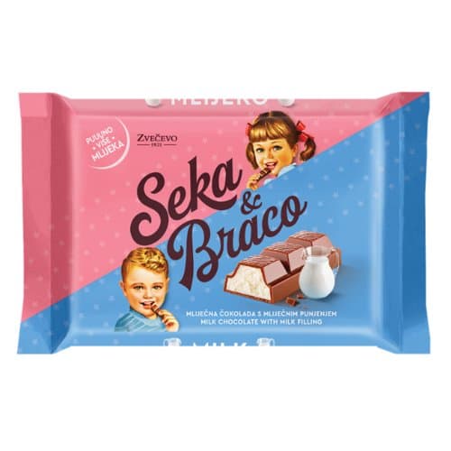 ČOKOLADA SEKA I BRACO MLIJEĆNA 100 g