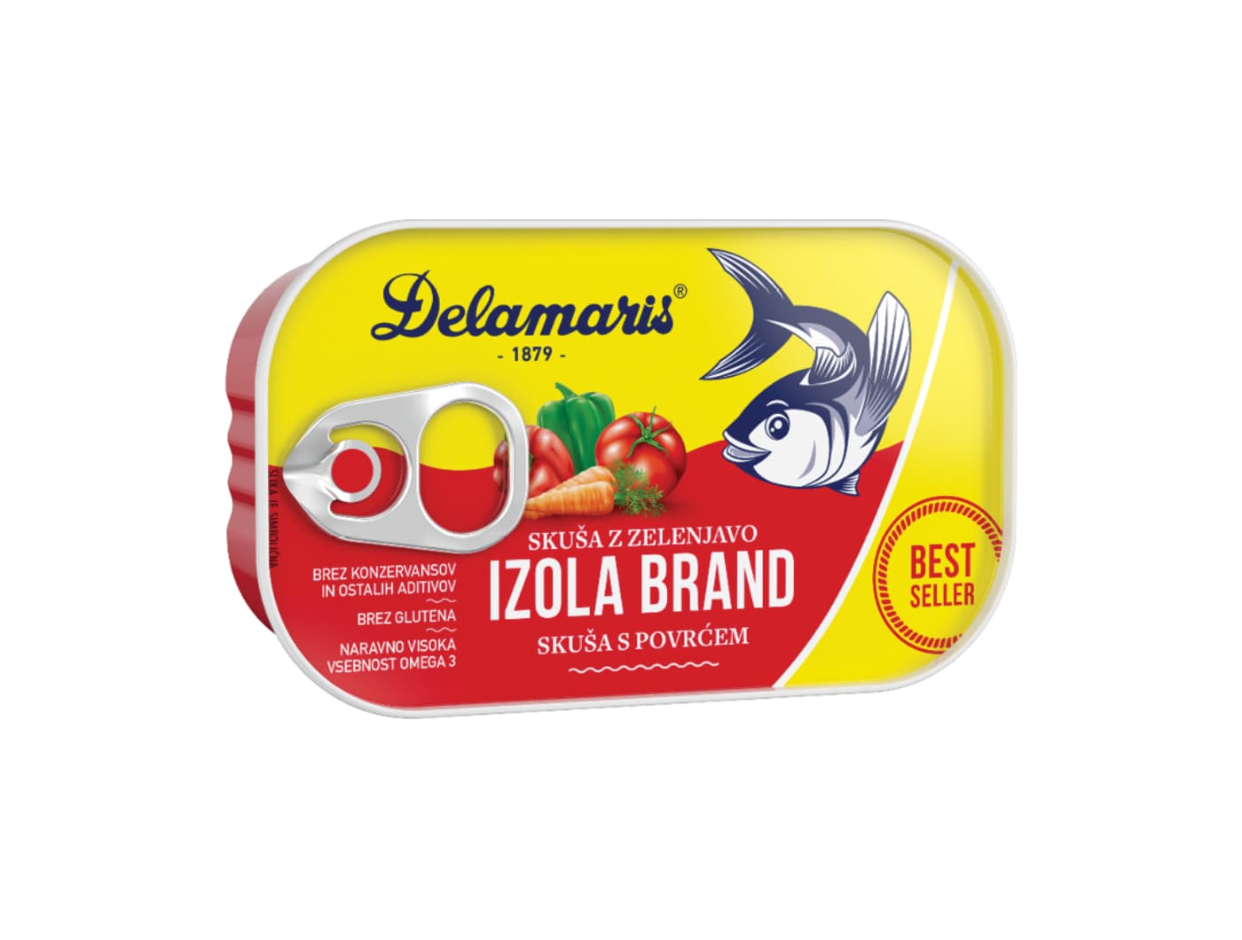 Izola Brand SKUŠA s povrćem, ocijeđena masa