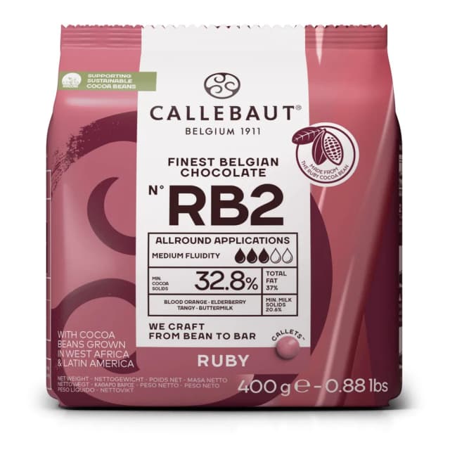400G CALLEBAUT RUBY ČOK.32,8%