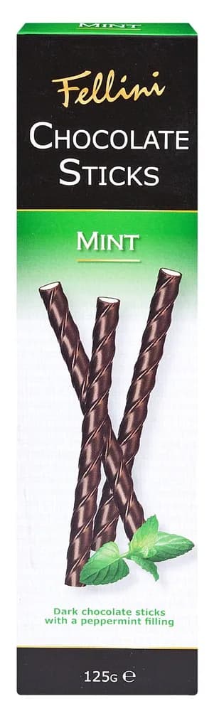 Fellini čokoladni prutići menta 125 g