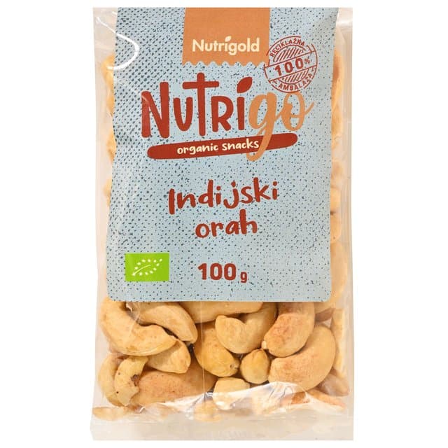 INDIJSKI ORAŠČ BIO SNACK 100 g NUTRIGOLD