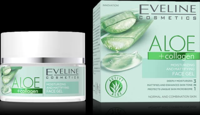 Eveline Aloe+kolagengel/lice n.koža 50ml