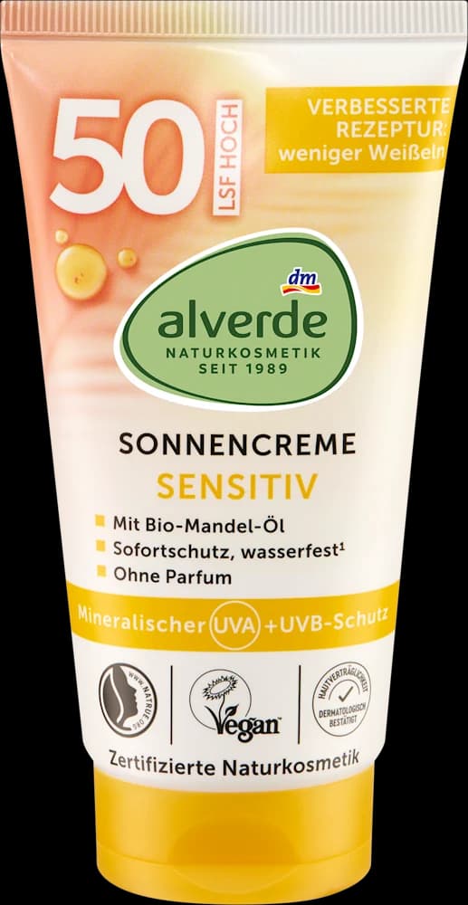 alverde krema/sunč. sens. ZF50, 75 ml