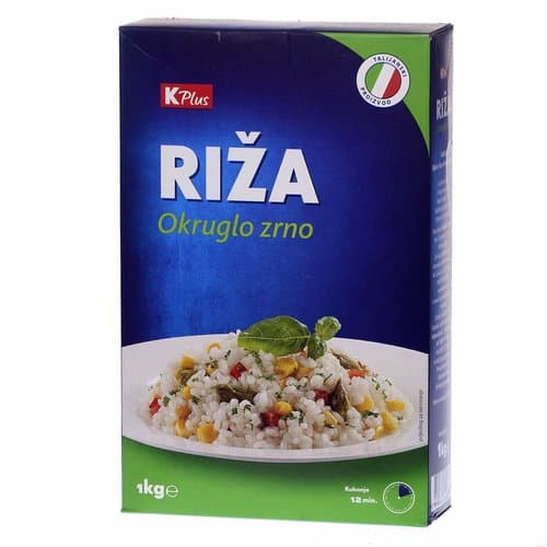RIŽA OKRUGLO ZRNO K PLUS 1kg