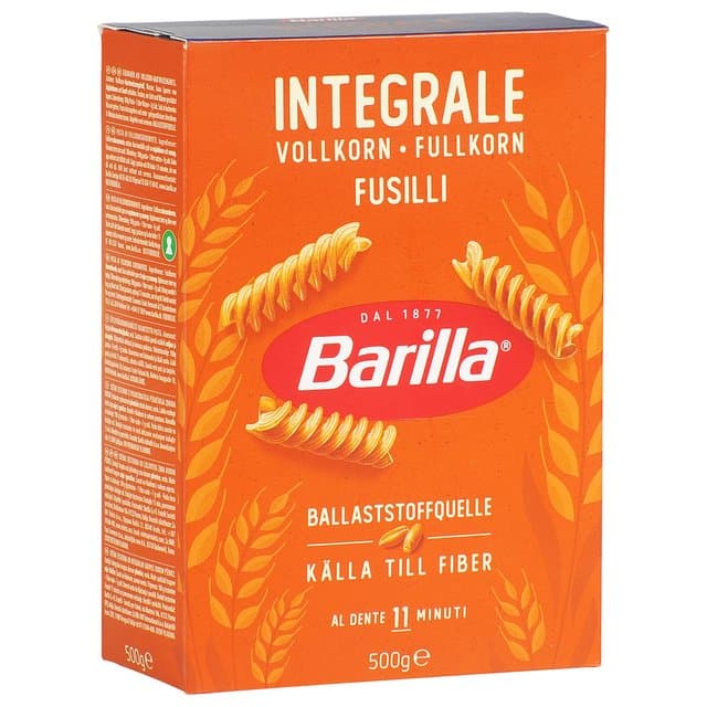 Tjestenina Barilla Fusilli Integrale