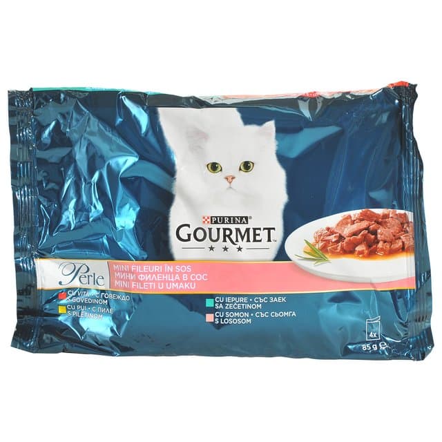 Gourmet Perle Govedina, Piletina, Zec, Losos 4x85g