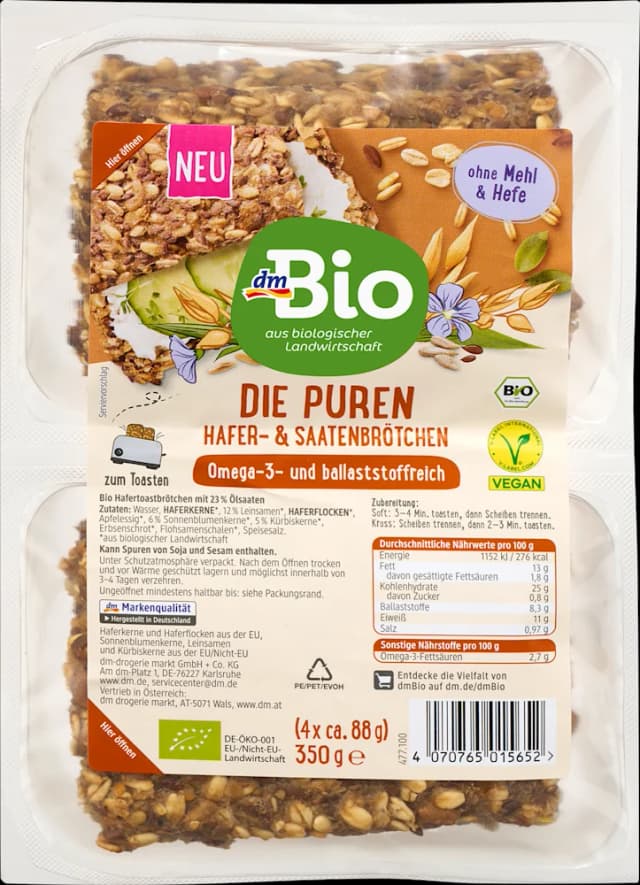 dmBio raženi tost kruščići 350 g