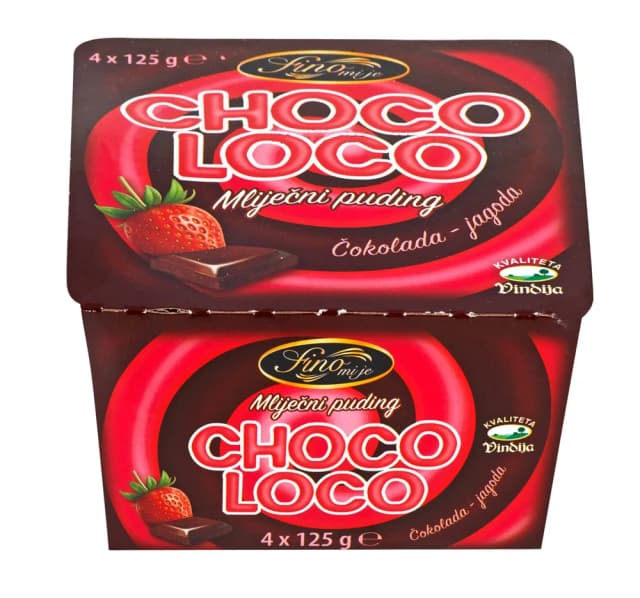 CHOCO LOCO ČOKOLADA JAGODA 500G (4X125G)