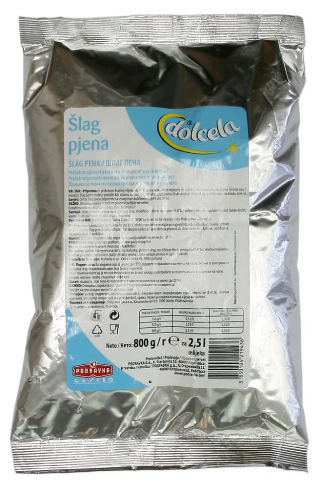 ŠLAG PJENA S MLIJEKOM 800g PODRAVKA